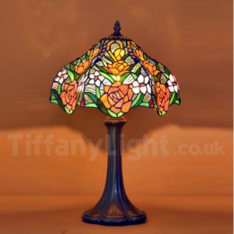 12 Inch Red Tiffany Table Lamp