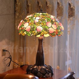 20 Inch Peach Tiffany Table...