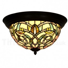 12 Inch Tiffany Flush Mount