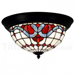 12 Inch Tiffany Flush Mount