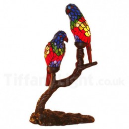 Parrot Tiffany Table Lamp