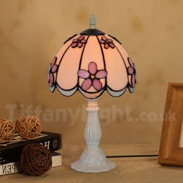 8 Inch Pink Tiffany Table Lamp